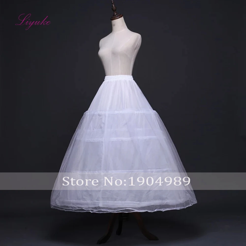 Liyuke Свадебная юбка используемая для линии свадебное платье 3 Hoops белый Brautunterrock |
