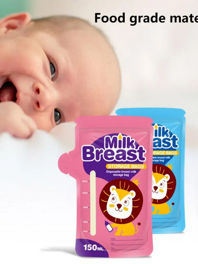 

150g Breast Milk Storage Freezer Bag Disposable Labels Safe Baby Food Storage Feeding Baby Food Safe Storage