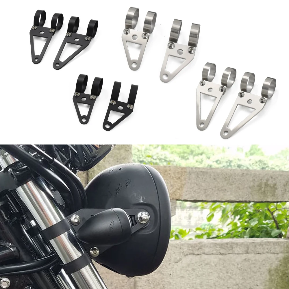 Мотоцикл Универсальный фар кронштейны на заказ огни держатель Поддержка ручной