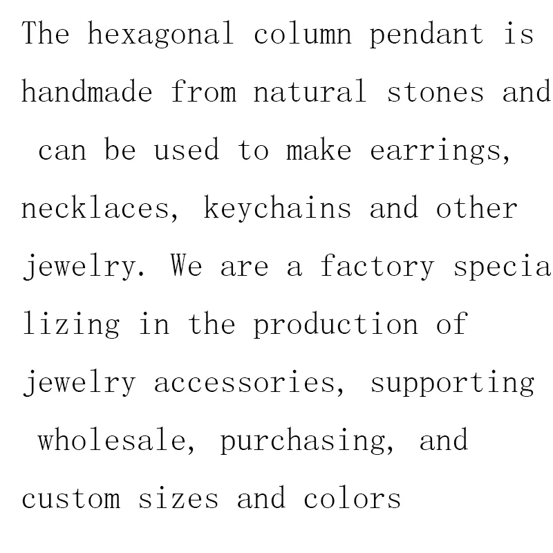 

6PCS Natural Stone Pendant Quartz Crystal Column Pendulum Pendant Make Necklace Earrings Charm Pendants DIY Handmade Meterials