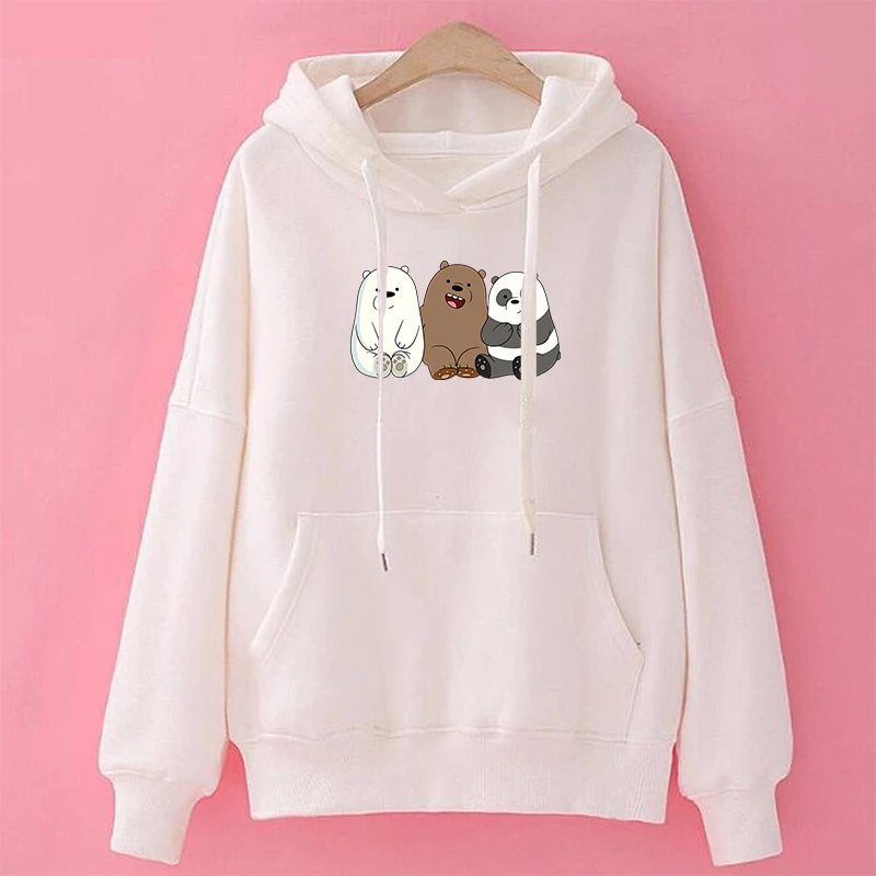 Аниме толстовки Мы Голые Медведи печатных Толстовка для женщин мужчин с длинным рукавом для осень зима Уличная Топы пальто плюс бархатный пуловер