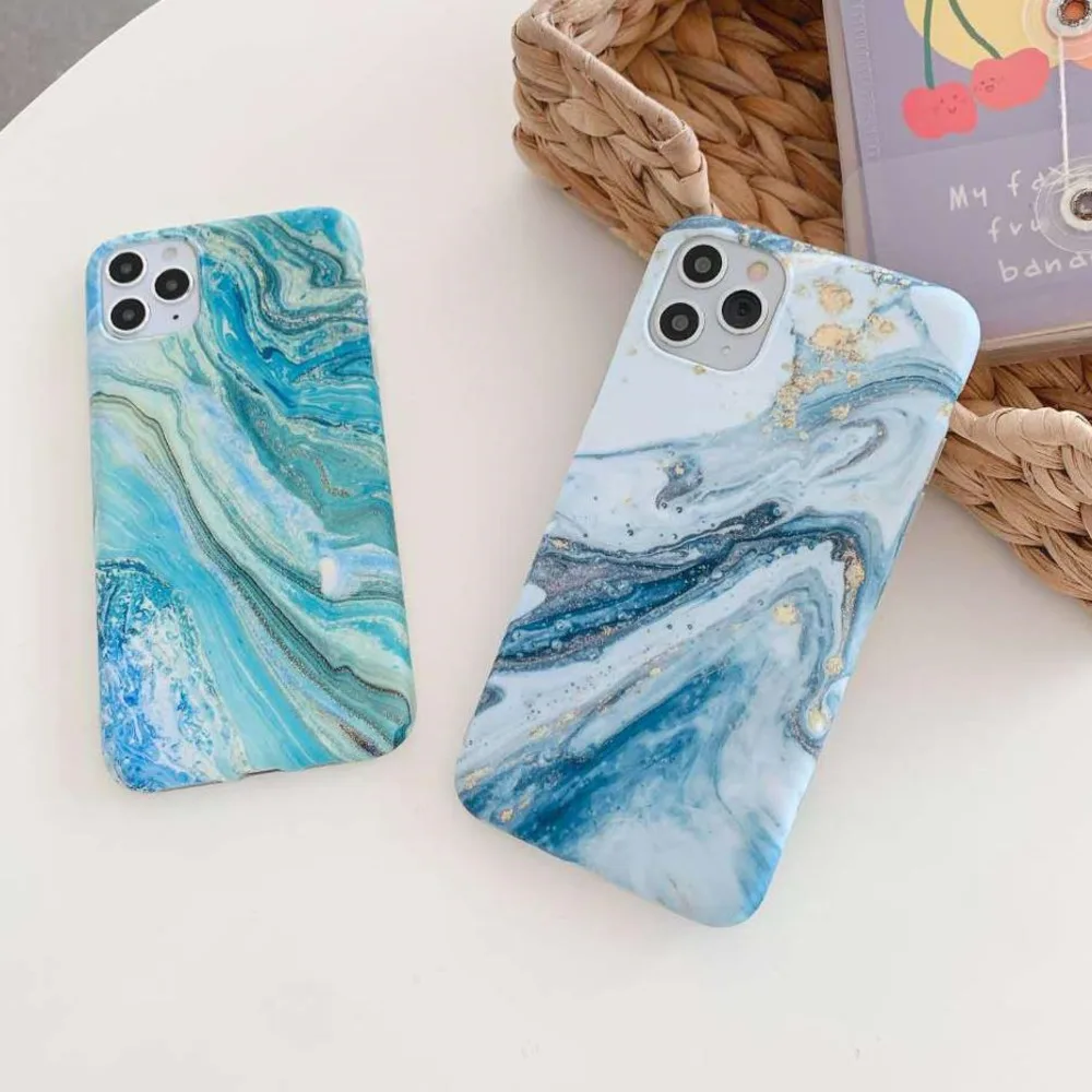 

100Pcs/lot Frosted Glossy Soft Flow Color Case For iPhone XS Max 7 8 Plus SE2020 Back Cover For iphone 12 Mini 11 Pro X XR