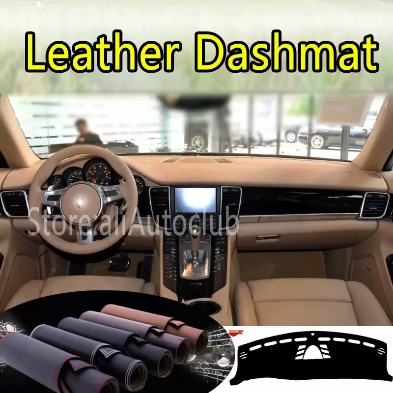 For Porsche Panamera Leather 2010-2016 2015 2014 Dashmat Dashboard Cover Pad Dash Mat SunShade Carpet Custom Car Styling LHD+RHD