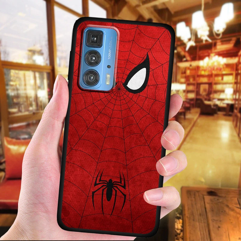 marvel sipderman painting for motorola moto g60 50 40 x3 e6i e7i power edge 20 pro lite fusion 5g 2021 soft black phone case free global shipping