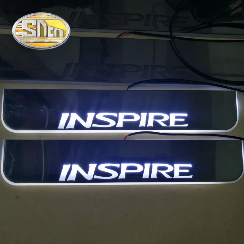 SNCN 4 шт. Автомобильная дверь с электроприводом порога для Honda Inspire ультратонкий акриловый Динамический светодиодный приветственный свет Накладка на порог двери