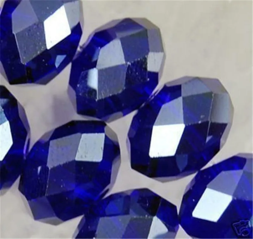 

750pc 3x4mm Dark Blue Crystal Faceted Gems Loose Beads 5040