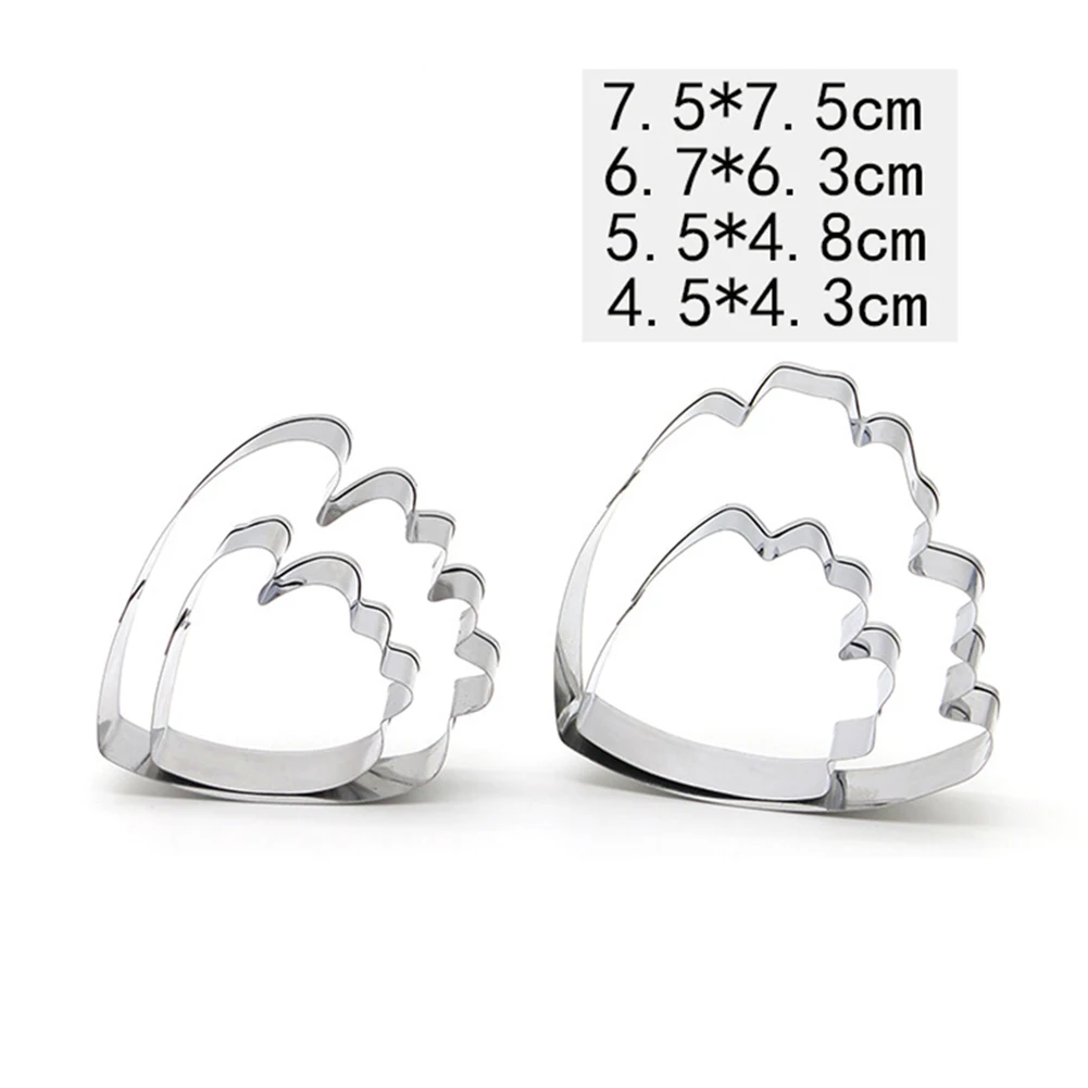 4 пион из нержавеющей стали цветочные режущие формы помадка моделирование A608