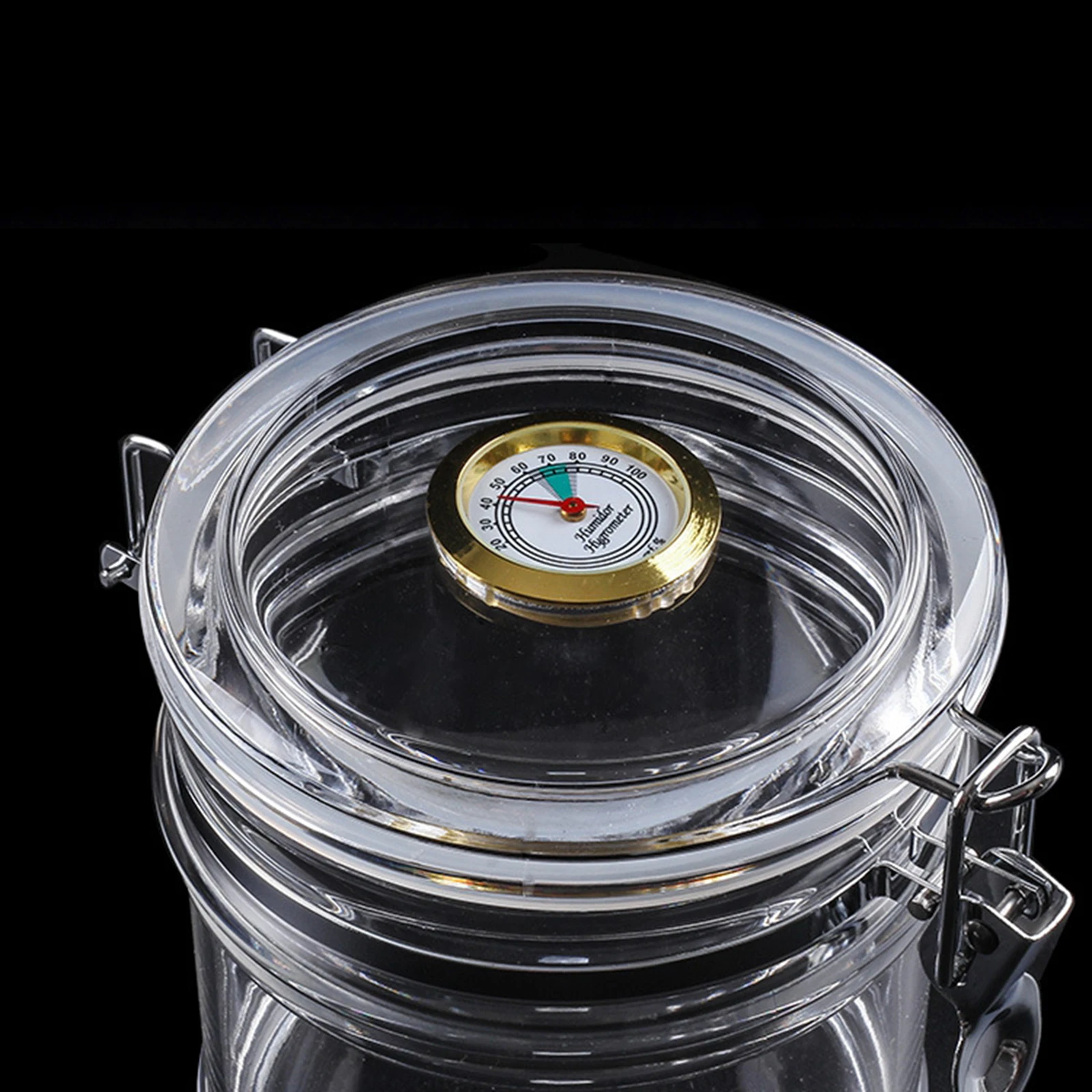 

Acrylic Humidor Jar Rectangle Humidifier Transparent Cigarette Box