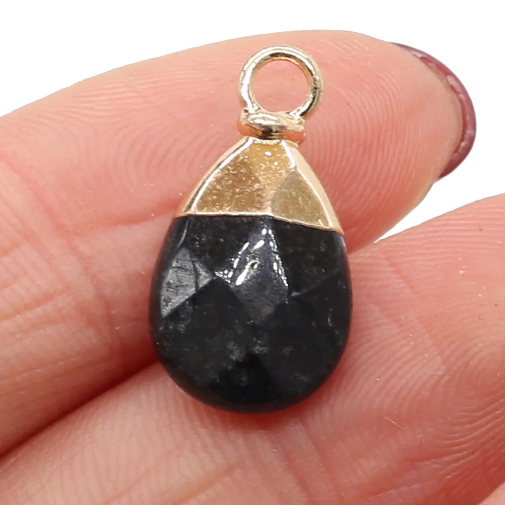 

5pcs Natural Stone Small Pendant Rose Quartzs Amethysts Pendant Charms for Making Jewelry Necklace Earrings Accessories 19x10mm