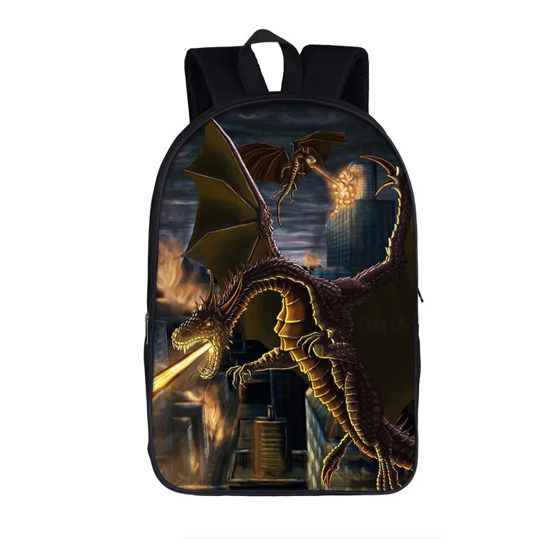 Рюкзак с принтом дракона и стрекозы для подростков мальчиков детские школьные