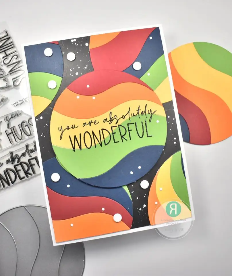 Металлические штампы для вырезания формы круг волн форма карточек Скрапбукинг