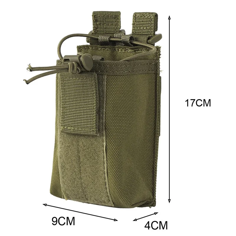 Army green Тактический Molle Радио Чехол Interphone сумка для хранения страйкбол Пейнтбол Открытый Радио Держатель маг Чехол для военной боевой охоты - Цвет: Army green