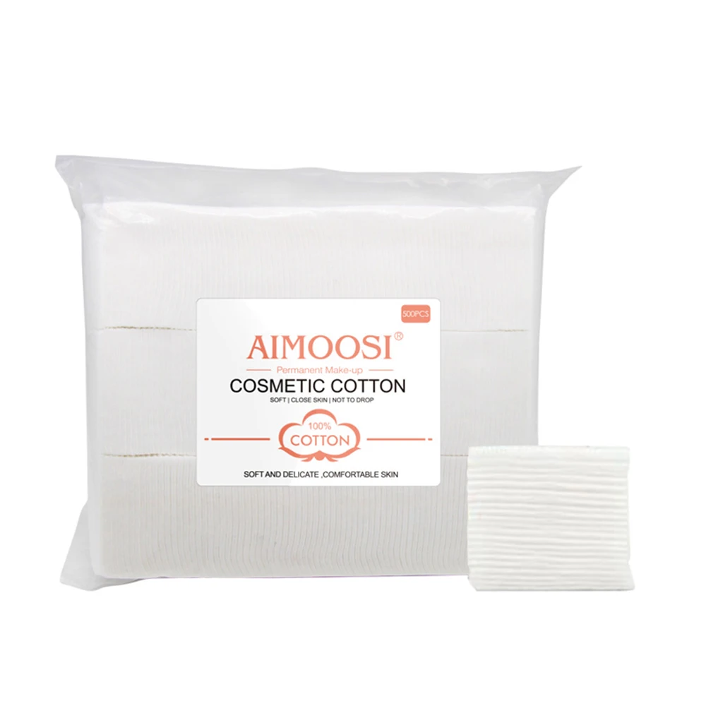 

500Pcs Cosmetic Cotto Eyelash Glue Remover Wipes Sheet Nails Makeup Microblading Tattoo Eyebrow Eyeliner Lips Clean Pads