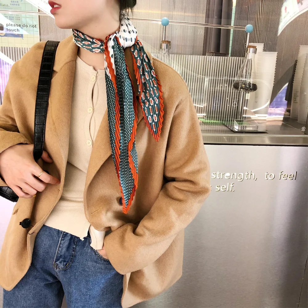 

Silk Scarf Women Shawls Wraps Fashion Small Hair Neck Hijabs Foulard Scarves Female Lady bufanda seda mujer echarpe ete soie