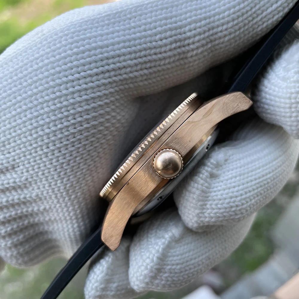 للبيع SD1952S البرونزية الحافة ريترو ساعات Steeldave 41 مللي متر CUSN8 البرونزية Case NH35 300 متر مقاوم للماء سوبر مضيئة الرجال الفاخرة ساعة الغوص