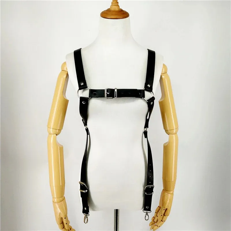 Сексуальный кожаный нагрудный ремень для фетиша мужчин Регулируемая Готическая