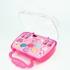 Безопасный нетоксичный набор для макияжа принцессы для девочек, набор кистей для теней, помады, ролевая игра, обучающая игрушка 97BE