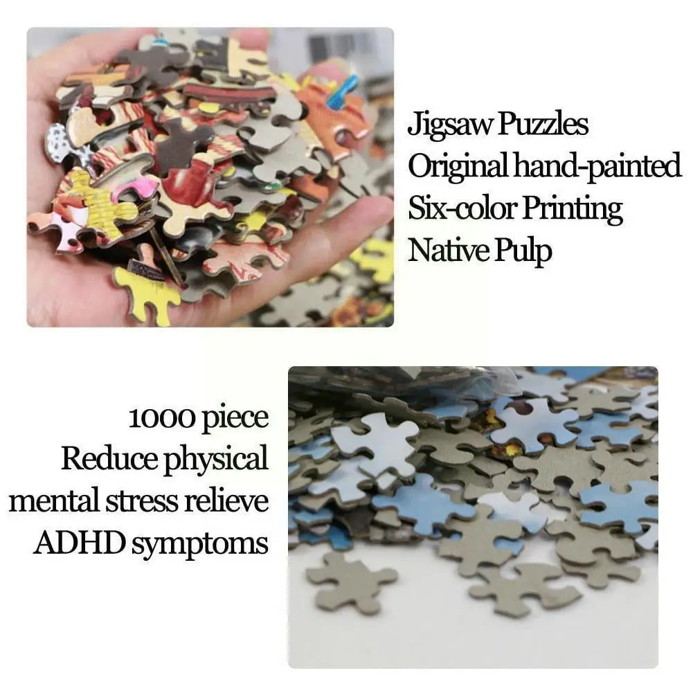 

Puzzles For Adults 1000 Pieces Paper Jigsaw Puzzles DIY Decompressing Educational Intellectual Gift Game Puzzle Large Toys Z0N3