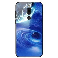 glass case for meizu note 8 phone case phone cover phone cell back bumper star sky pattern