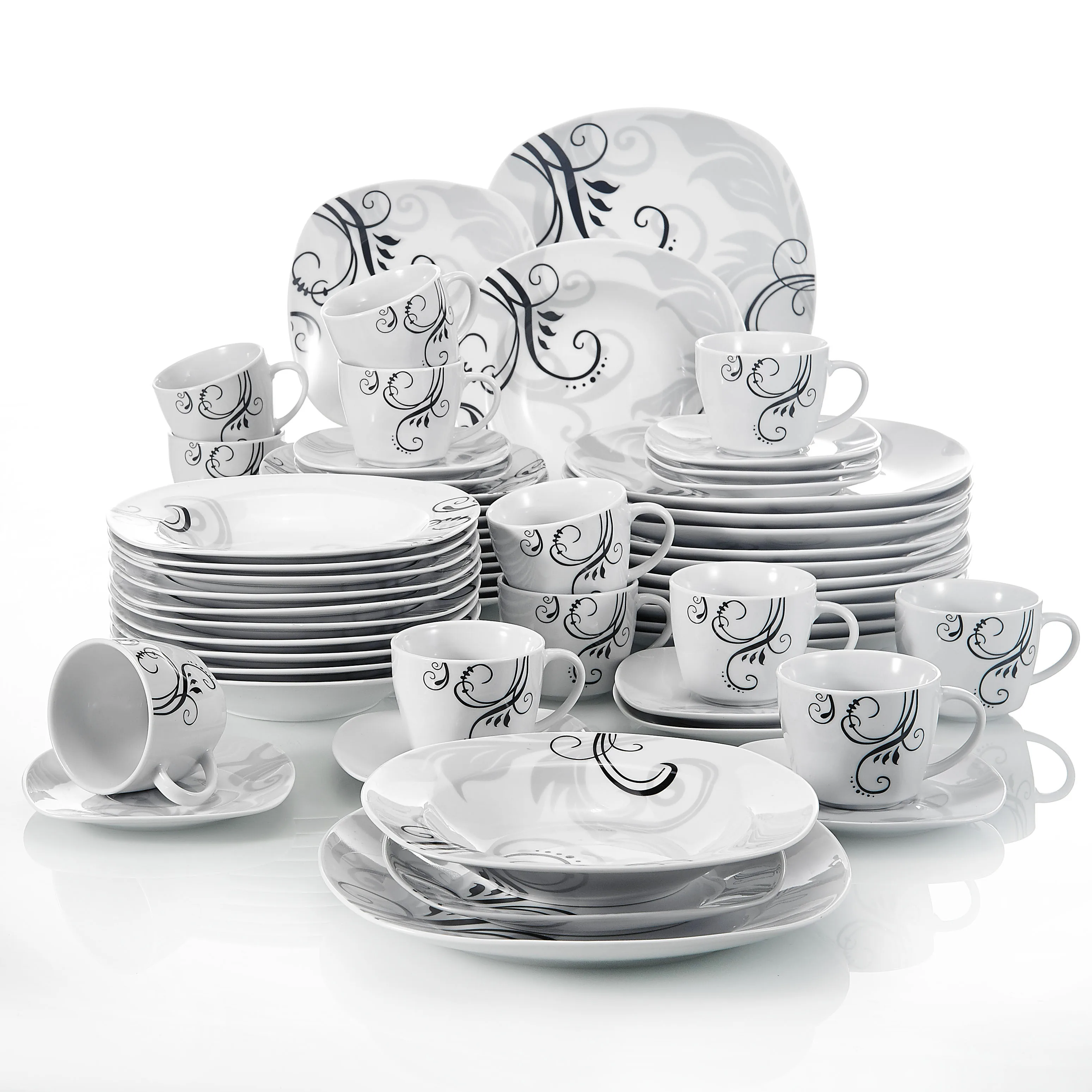 VEWEET ZOEY 60 шт. черные Переводные картинки фарфоровый керамический комбинированный