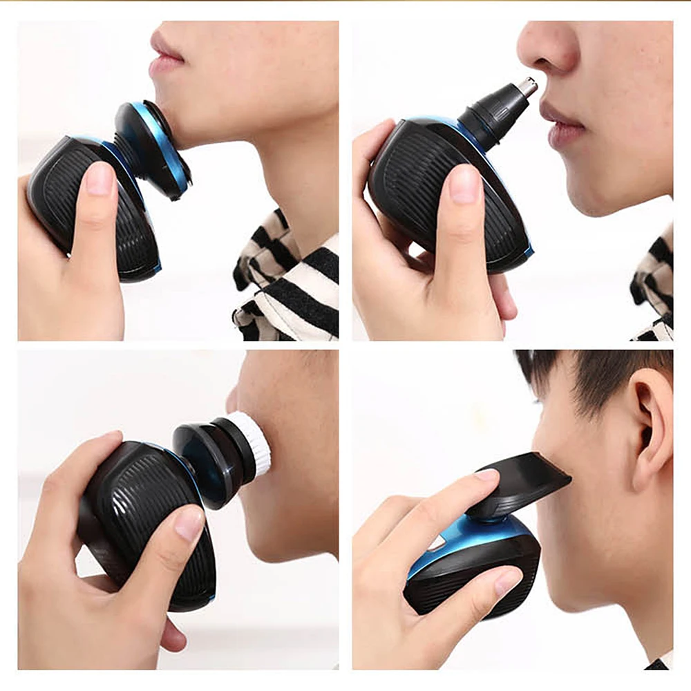 3 лезвия Мужская моющаяся перезаряжаемая электробритва водонепроницаемая