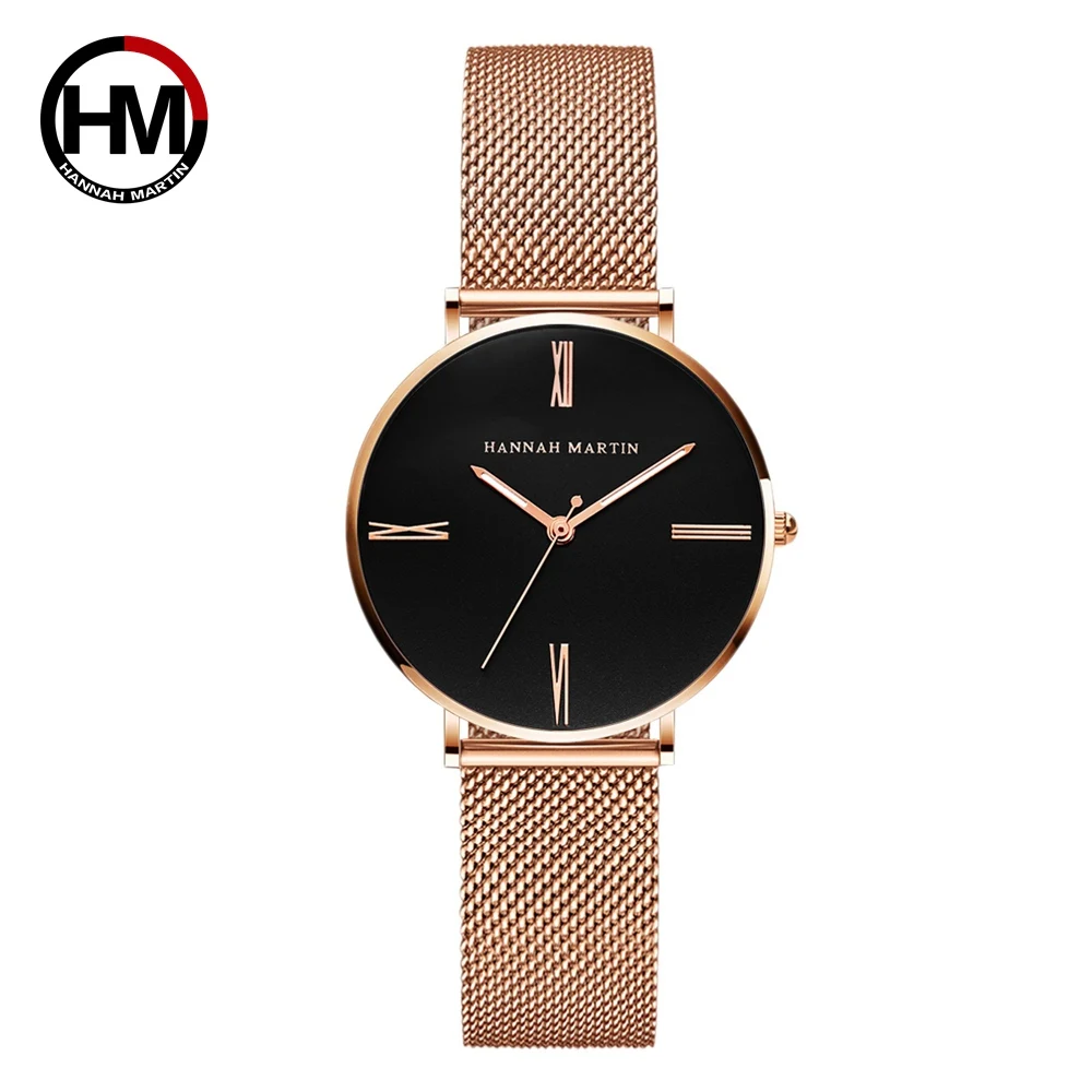 

Fashion Women Watches 2021 Brand Black Minimalist Watch Ladies Quartz Dress Wrist Watches Stainless Steel Jewelry