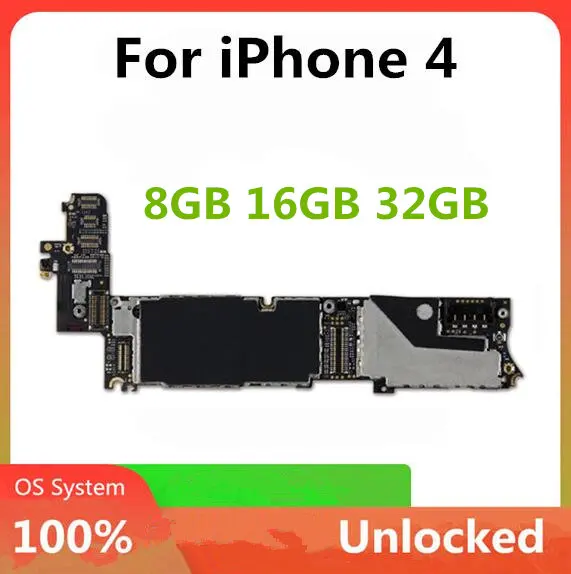 100% разблокированная материнская плата для iPhone 4 8 Гб 16 Гб/32 ГБ с Touch ID IOS системная