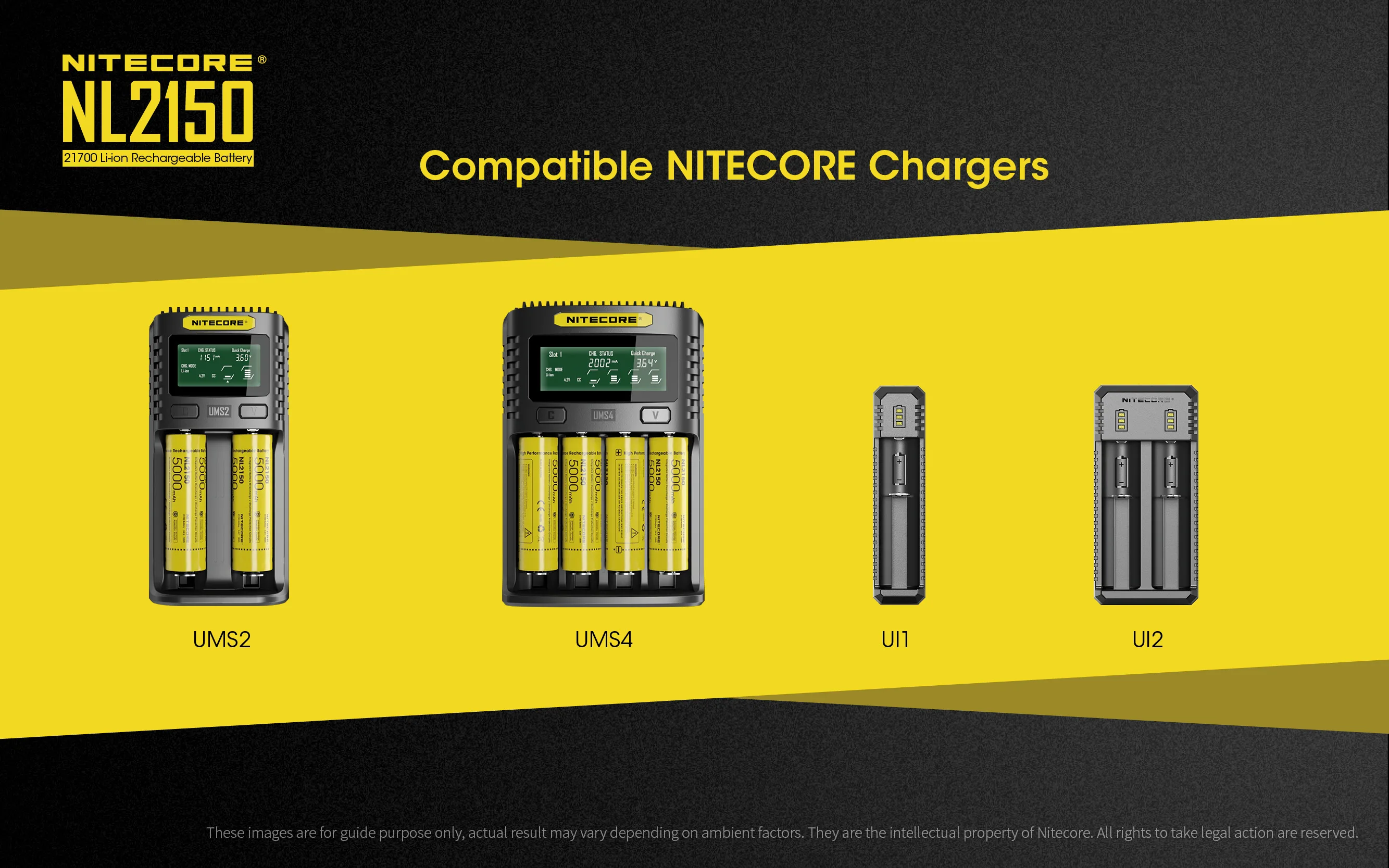 NITECORE NL2150 NL2145 NL2140 3,6 V 21700 литий-ионная аккумуляторная батарея