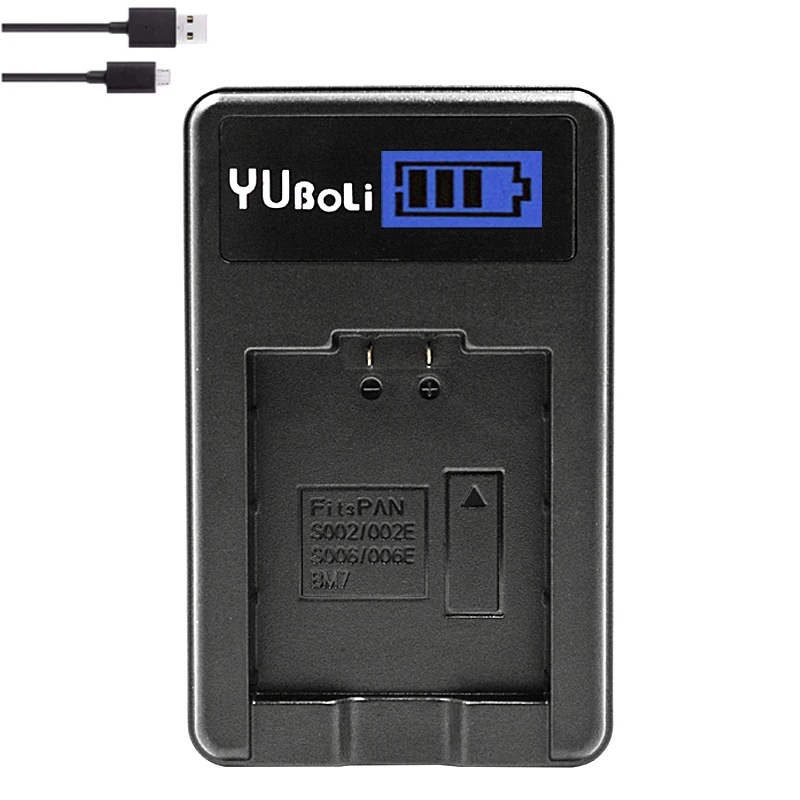 Флэш-батарея S006 флэш-зарядное устройство S006A CGR-S006E + зарядное USB с ЖК-дисплеем для