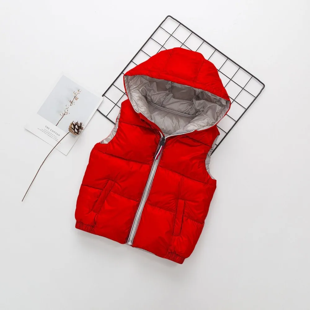 Child Waistcoat Children Outerwear Winter Coats Kids Clothes Warm Hooded Cotton Baby Boys Girls Vest For Age 3-10 Years Old | Детская