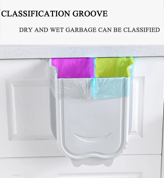 

HPDEAR Hanging Trash Can for Kitchen Cabinet Door, Folding Hanging Door Mounted Kitchen Garbage Trash Can