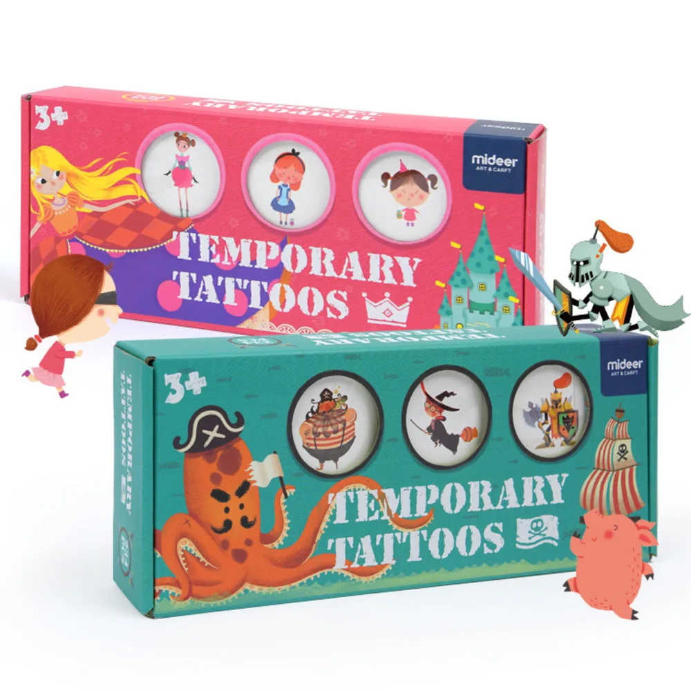 

MiDeer 253Pcs Kids Temporary Fake Tattoo Cartoon Waterproof Body Stickers Toys For Children Boy Girls Party Game Birthday Gifts