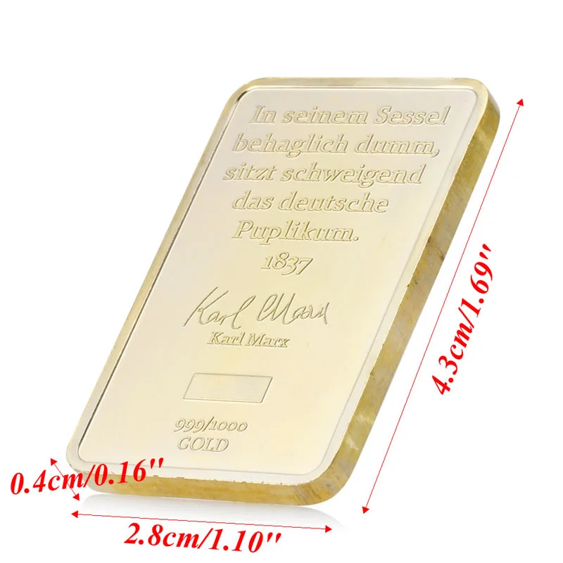 Позолоченные памятные монеты Kail Marx сувенирная коллекция подарок|Безвалютные