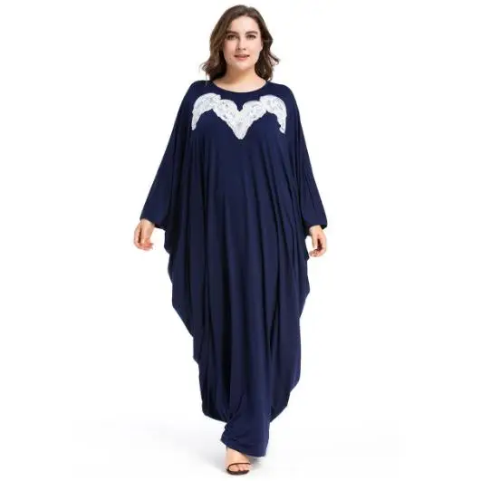 Женское платье 2019 abaya негабаритных мусульманских женщин осенняя одежда набивной