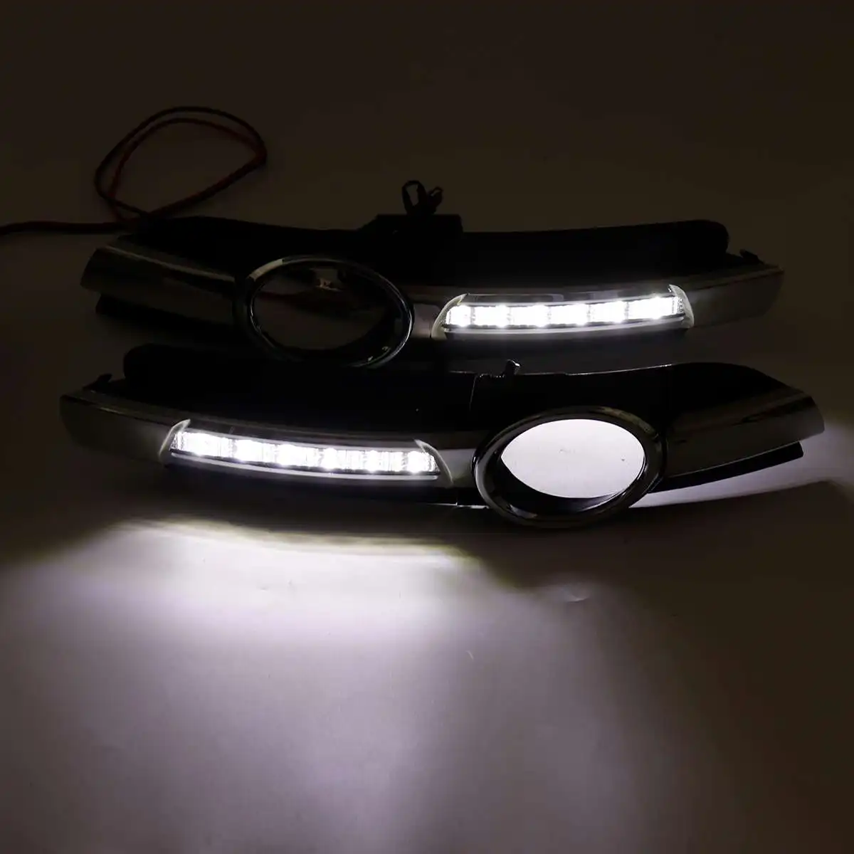 Передний бампер Drl Led для Audi A6 C6 2005 2006 2007 2008 дневные ходовые огни светильник белый