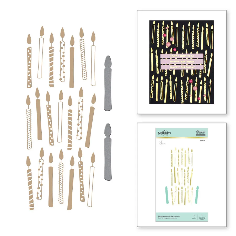 

День рождения свечи Новинка 2021 металлическая высечка Горячая фольга фотография ручной работы шаблон Сделай Сам поздравительная открытка