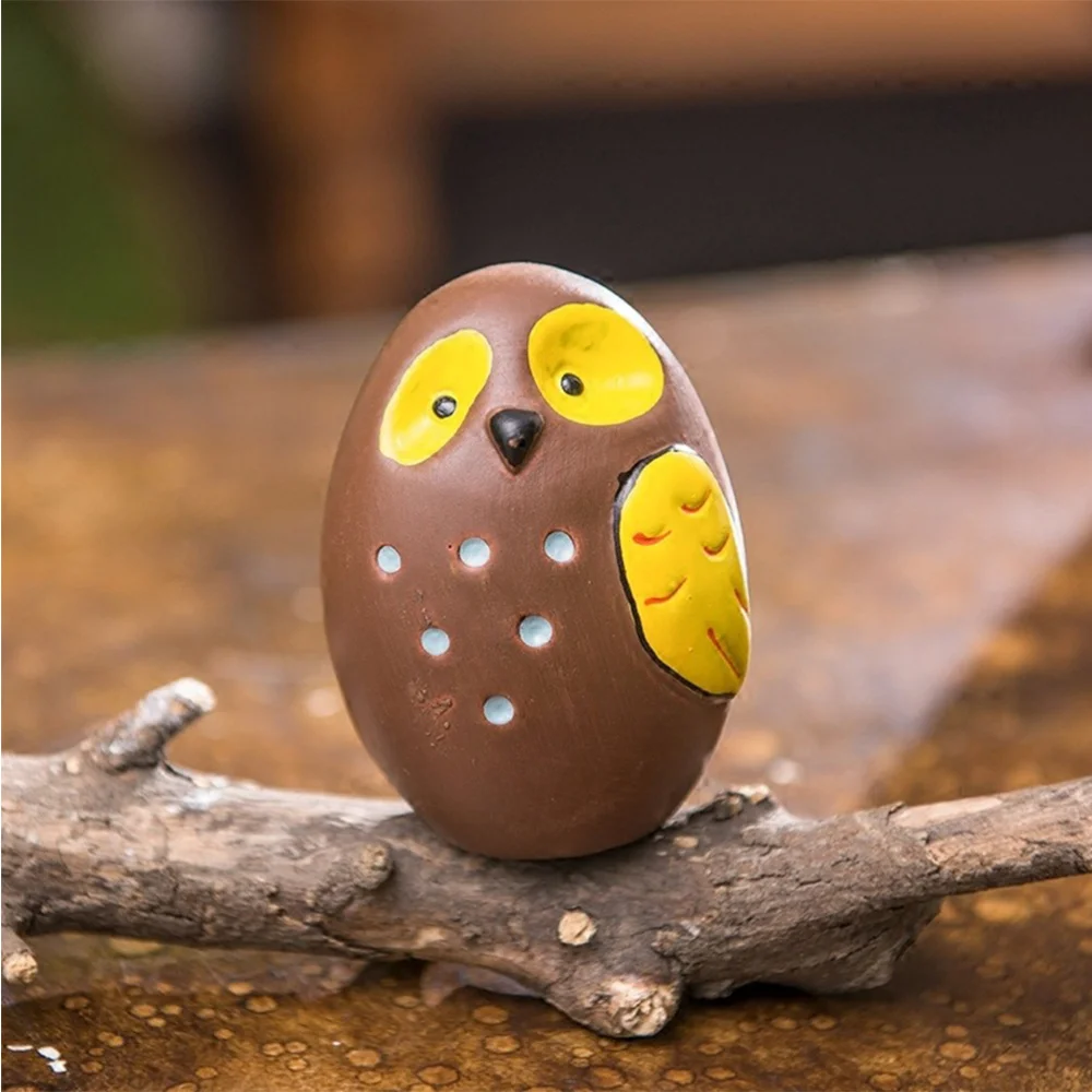 

1 Set/6PCS Colorful Creative Desktop Decoration Owl Shape Ceramic Crafts Table Ornament for Home Office