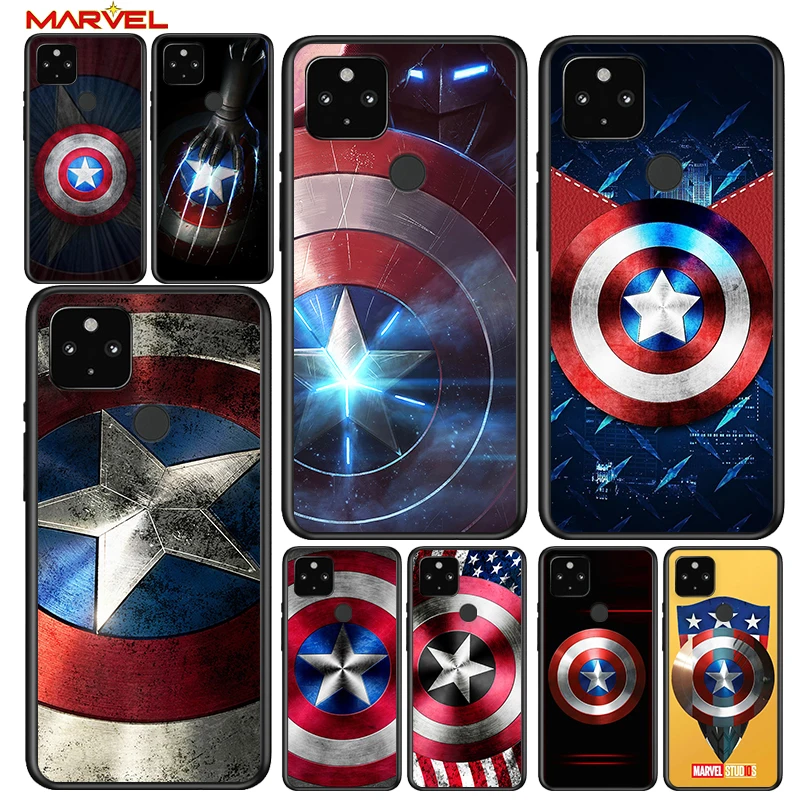 

Shield captain america marvel Shockproof Cover for Google Pixel 5 5A 4 4A XL 5G Black Phone Case Shell Soft Fundas Coque Capa