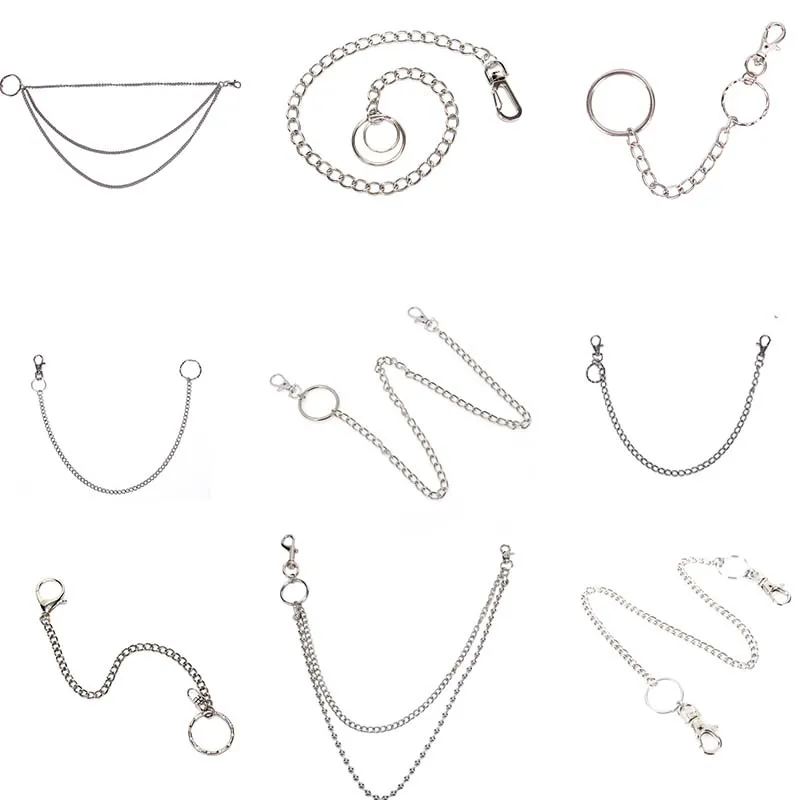 18/38/65 см в стиле панк рок длинный металлический кошелек ремень цепь брюки хипстер