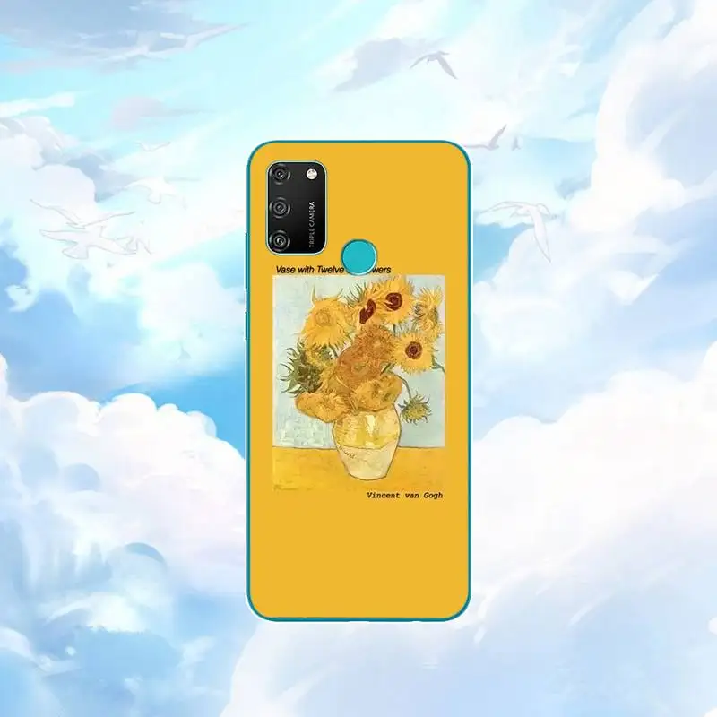 

Cases Of Sunflower Cases& Cover Of Black Soft Shell For Huawei P30 P40 Pro Mate 30 Pro Lite P Smart Y7 2019 Plus