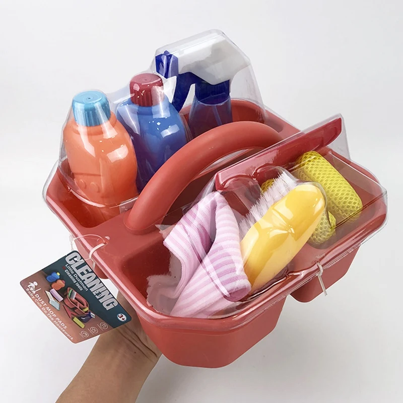 

Kids Housekeeping Toys Cleaning Tool Kit Mini Broom Dustpan Set Pretend Play Education Housework Gifts for Boys Girls