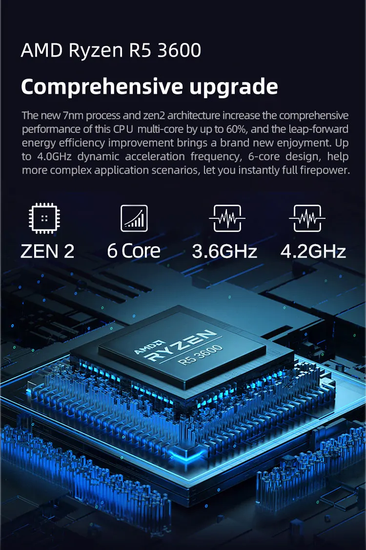 Kaufen AMD Ryzen R5 3600/Neue Ankunft RTX3060Ti 16G D4 RAM 500G M.2 NVME SSD Für PUBG/GTA5 Gaming Desktop-Computer Host Montage Maschine