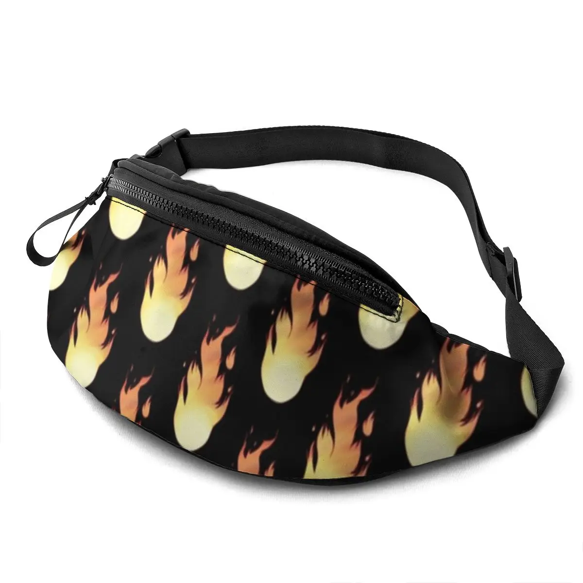 

Женская поясная сумка из полиэстера с принтом в виде пламени