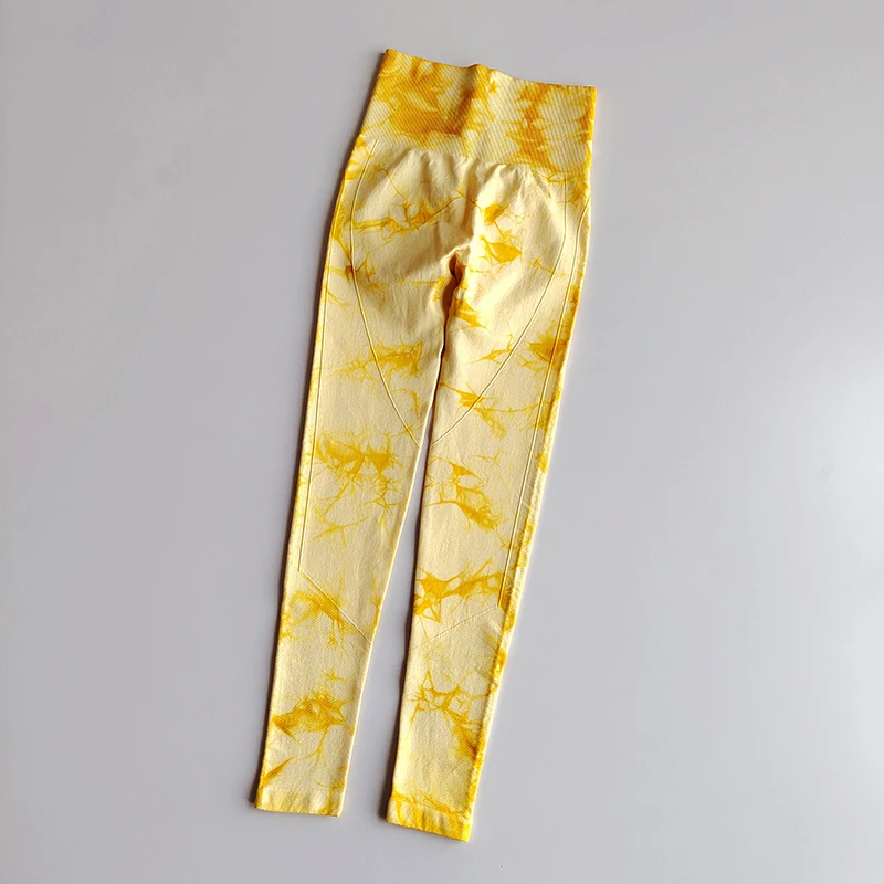 

High Waist Yoga Pants tie-dyed Women Sports Leggings Fitness Solid Athletic Long Tights Gym Running Trousers Girls Pants