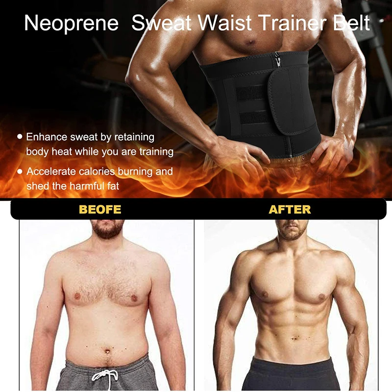 

Men Waist Trimmer Belt Neoprene Waist Trainer for Weight Loss Slimming Body Shaper Workout Belly Band Sports Girdles Shapewear