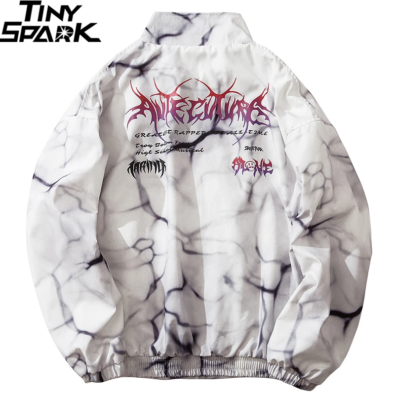 Мужская ветровка в стиле хип хоп Повседневная Уличная куртка на молнии