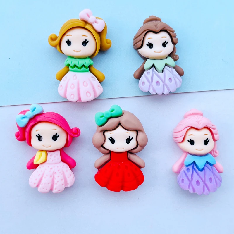 

10/20 New Cartoon Lovely Princess Resin Flat DIY Crafts Scrapbook Hair Bow Center Accessories Embellishment 052