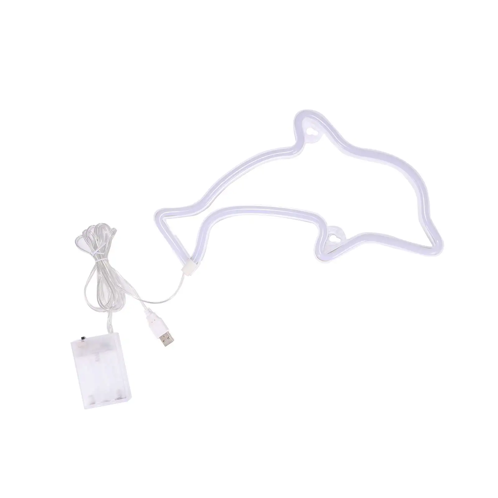 Дельфин неоновый светильник светодиодный Неоновые Настенные Батарея или USB