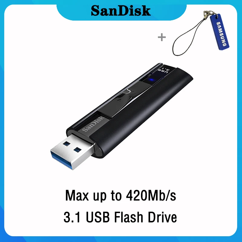Флеш накопитель USB sandisk 256 128 ГБ высокая скорость Макс. 420 м флешка флеш 3 1 диск на
