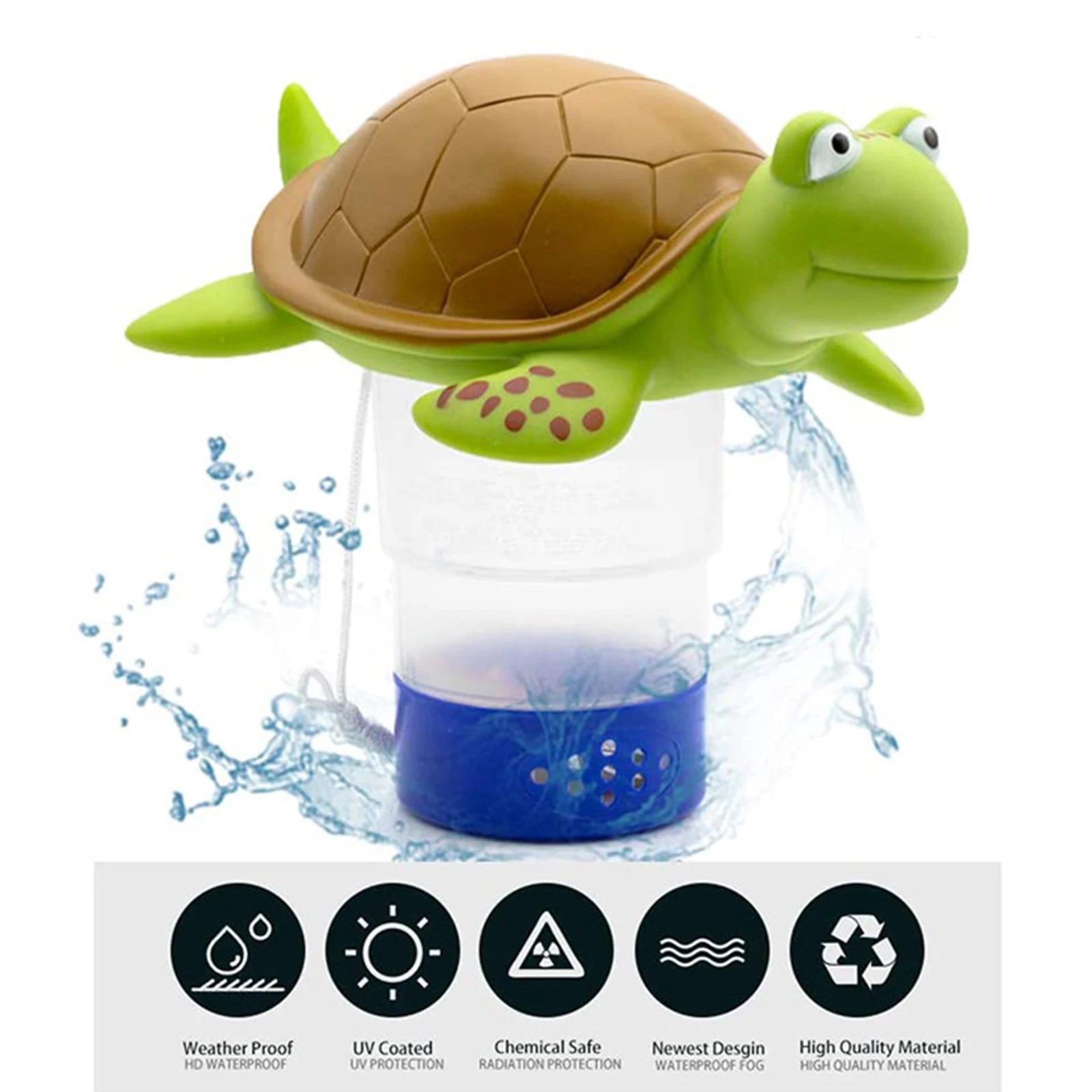 

Pool Chlorine Floater, Collapsible SPA Floating Chlorine Dispenser Animal Swimming Pool Diffuser Chlorine Dispenser